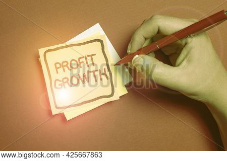 Text Caption Presenting Profit Growth. Business Idea Objectives Interrelation Of Overall Sales Marke
