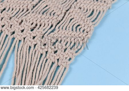 Macramé Wall Hanging, A Form Of Textile Produced Using Knotting Techniques