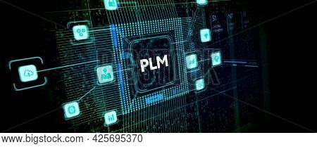 Plm Product Lifecycle Management System Technology Concept. Technology, Internet And Network Concept
