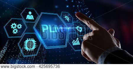 Plm Product Lifecycle Management System Technology Concept. Technology, Internet And Network Concept