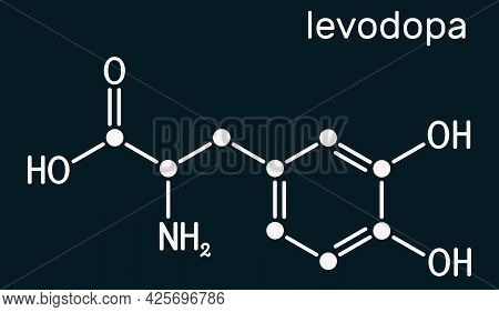 L-dopa, Levodopa Molecule. It Is An Amino Acid, Is Used To Increase Dopamine Concentrations In The T
