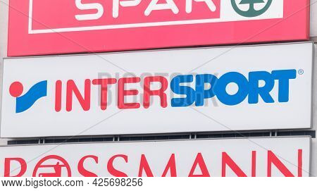 Gorzow Wielkopolski, Poland - June 1, 2021: Logo And Sign Of Intersport.