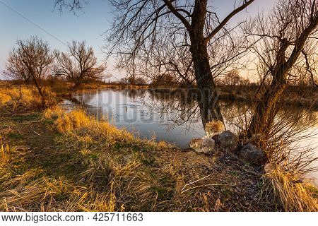 Spring At Warta River In Warta Landscape Park, Nature 2000, Greater Poland, Poland.