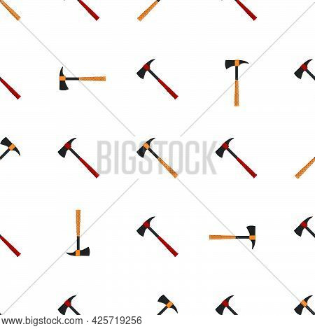 Illustration On Theme Pattern Steel Axes With Wooden Handle
