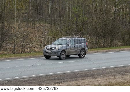 Ruzayevsky District, Mordovia, Russia - May 08, 2021: The Great Wall Motors Haval H3 On The Intercit