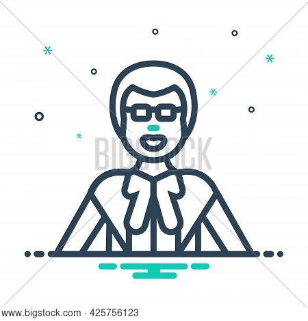 Mix Icon For Lawyer Jurist Justiciary Man Corporate Consultation