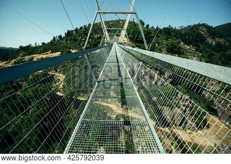 Arouca 516 suspension bridge in the municipality of Arouca, Portugal.