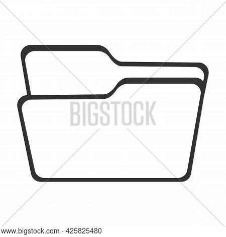 Folder Vector Icon, Digital File Storage Icon