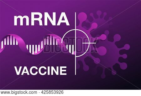 Mrna - Messenger Rna Vaccine Against Novel Coronavirus - 2019-ncov. Vector Illustration