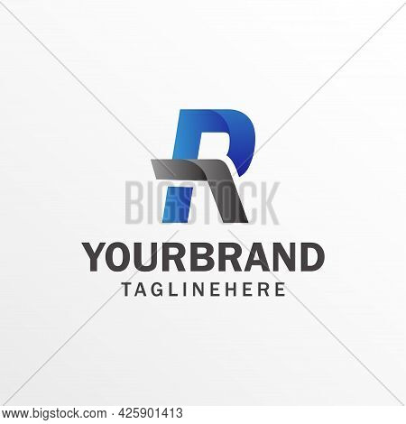 Modern Letter R Logo With Vector Illustration. Alphabet Logo Design Template