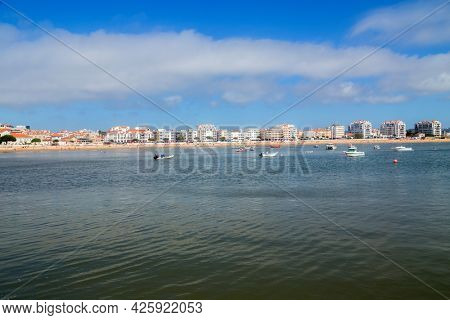 Sao Martinho do Porto, Portugal - July 2, 2021: View of the town of Sao Martinho do Porto, Portugal