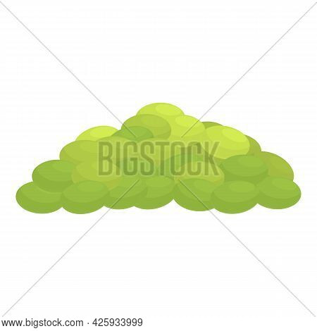 Green Lentil Pile Icon Cartoon Vector. Green Lentil Vegetable. Pile Of Bean Plant Seed
