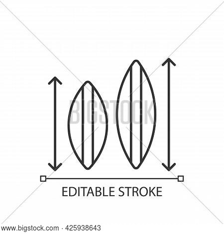Choosing Surfboard Size Linear Icon. Depending On Surfer Weight, Abilities. Shortboard, Longboard. T