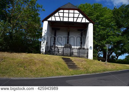 Open Roadside Chapel On Hochkreuz Between Thür And Mendig
