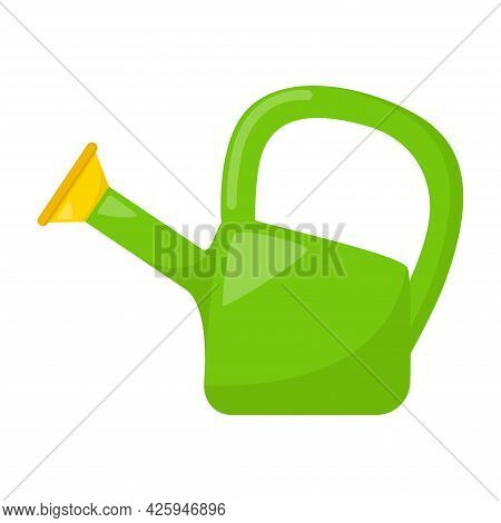 Kid Toy Watering Can On White Background, Vector Illustration