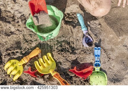 Summer Building Tools On A Beach Play Kids