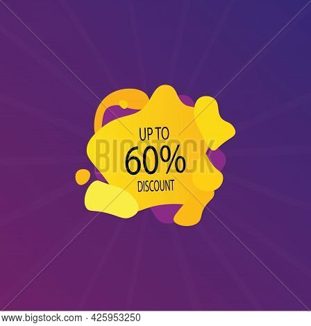 Percentage Discount Banner Icon.10 20 30 40 50 60 70 80 90 Percent Sale. Vector Illustration Eps 10