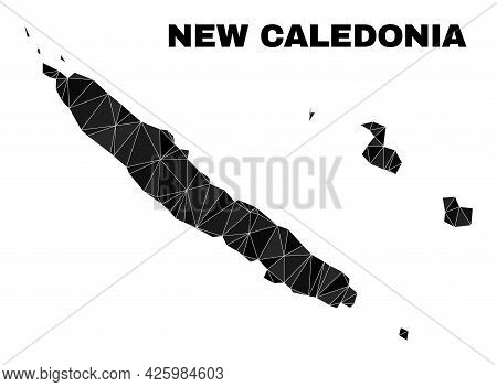 Low-poly New Caledonia Islands Map. Polygonal New Caledonia Islands Map Vector Is Designed From Rand