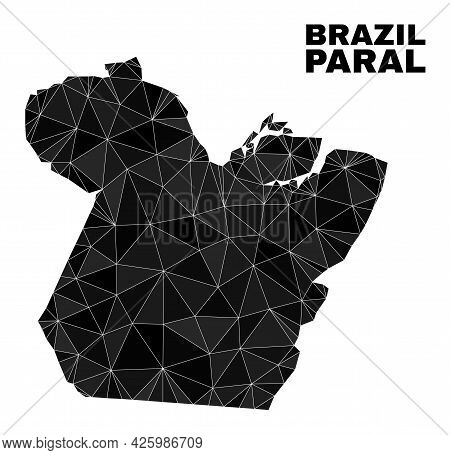 Lowpoly Paral State Map. Polygonal Paral State Map Vector Is Constructed From Randomized Triangles. 