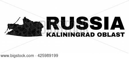 Lowpoly Kaliningrad Region Map. Polygonal Kaliningrad Region Map Vector Is Combined Of Scattered Tri