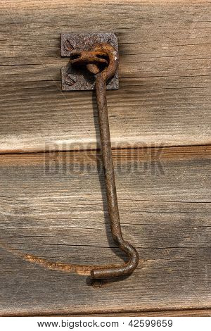 Rusty barn door latch