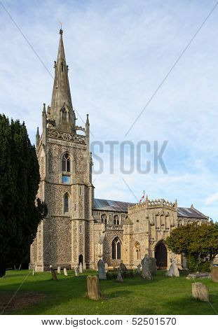 Flint Church In Woolpit Suffolk