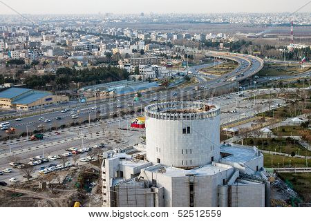 Aerial view of suburbs of Mashhad