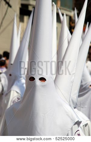 Hooded Man, Santa Semana, Malaga, Spain.