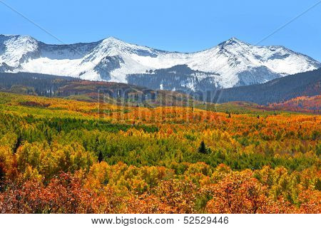 Snow covered mountains at Kebler pass