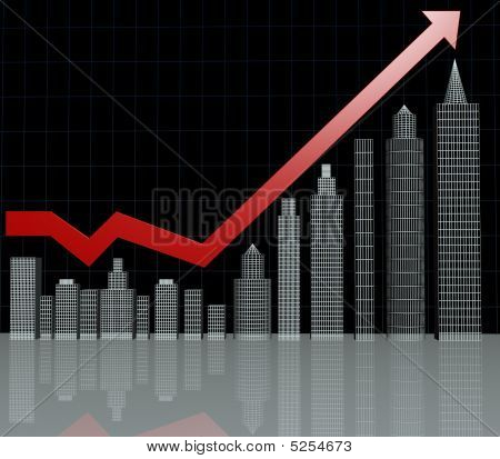 Real Estate Investment Diagramm mit besinnung Boden