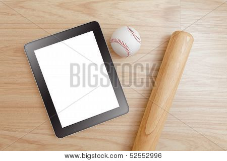 Baseball And Tablet Pc