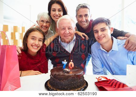 Family Celebrating 70th Birthday Together