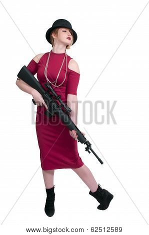 Woman With Assault Rifle