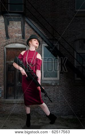 Woman With Assault Rifle