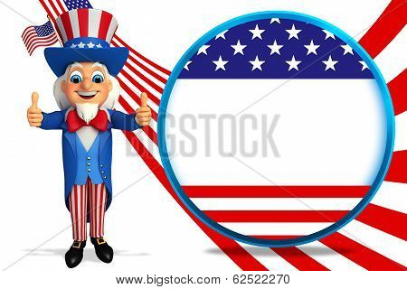 Uncle Sam with best sign