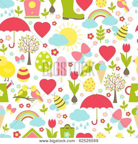 Pretty delicate seamless spring pattern