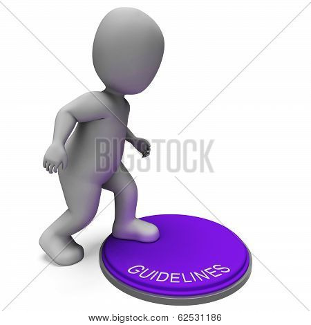 Guidelines Button Shows Rules Protocol And Policy