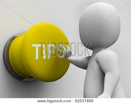 Tips Button Shows Hints Guidance And Advice
