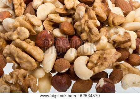 background of mixed nuts