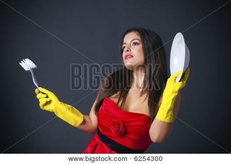 glamouröse Hausfrau