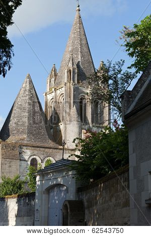 Collegiale St-Ours beside castle of Loches. Loire Valley France