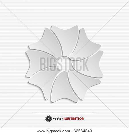 Abstract Paper Flower Web Icon
