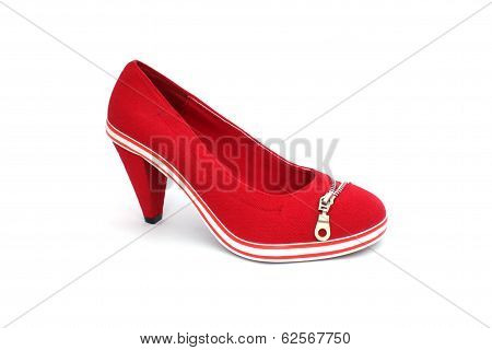 One Red Shoe With Zipper