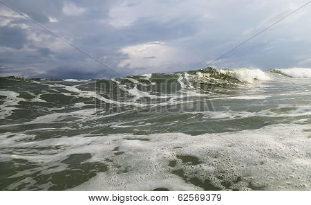 Beautiful Sea Wave. Sunlight. Vietnam.