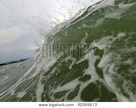 Beautiful Sea Wave. Sunlight. Vietnam.