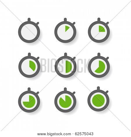 Clock icons collection. Design elements