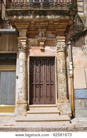 Historical palace. Montescaglioso. Basilicata. Italy.