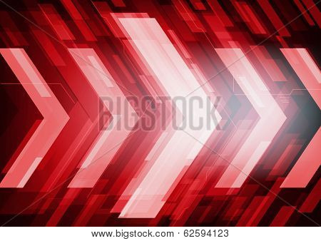 Red abstract technology arrows