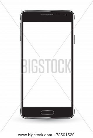 Smartphones big screen Modern smartphone with blank screen on white background. Smartphone isolated.