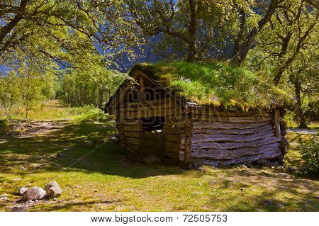 Old House Near Briksdal Glacier - Norway